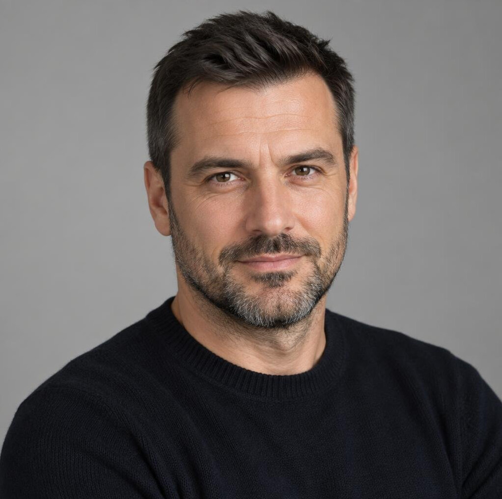 Portrait of a Croatian man with beard in office attire