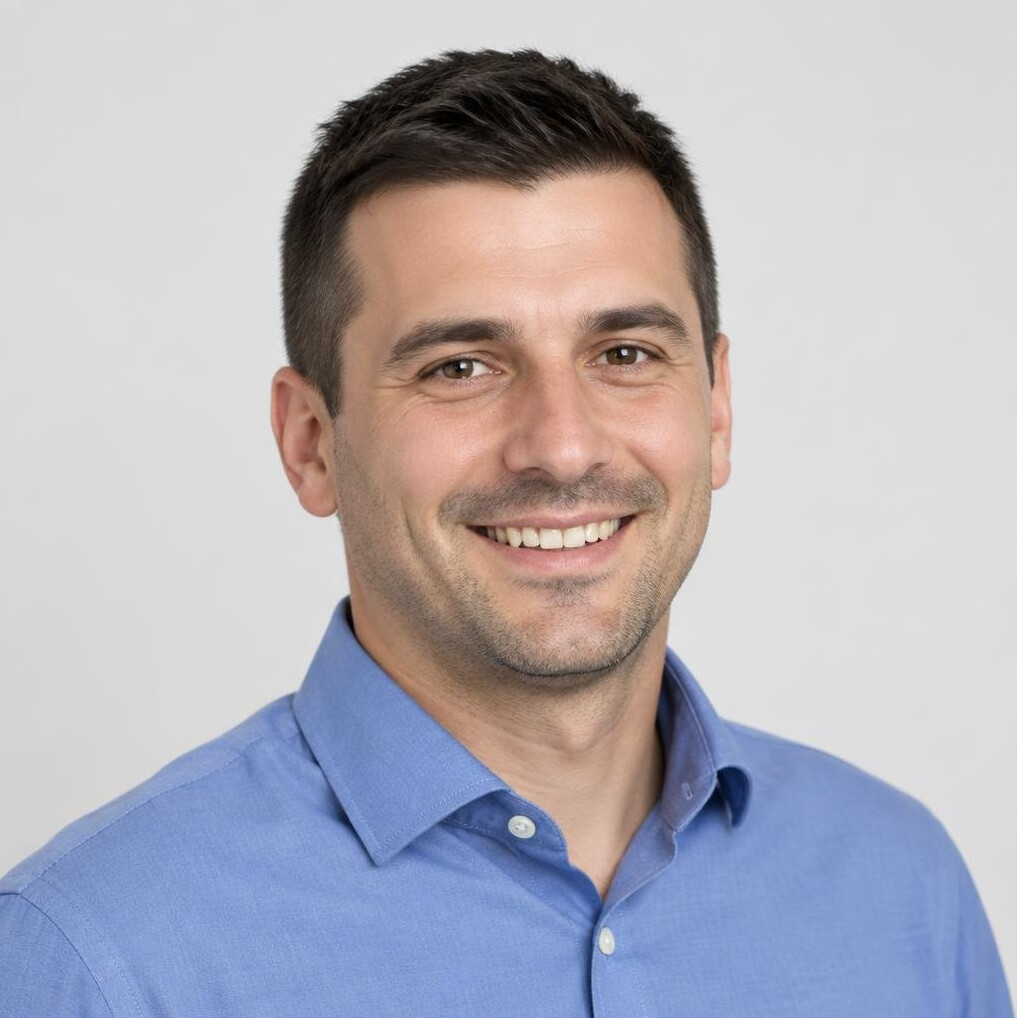 Portrait of a smiling Croatian man in business casual attire